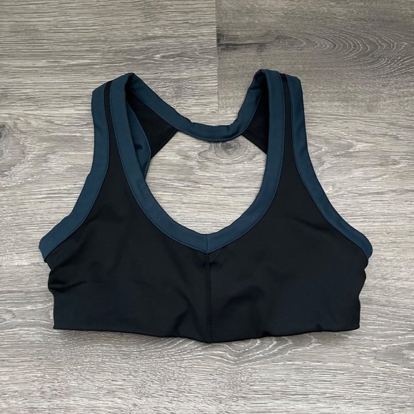 Free People Other - Free People FP Movement Rebel Black Blue Cutout Activewear Sports Bra Small S
